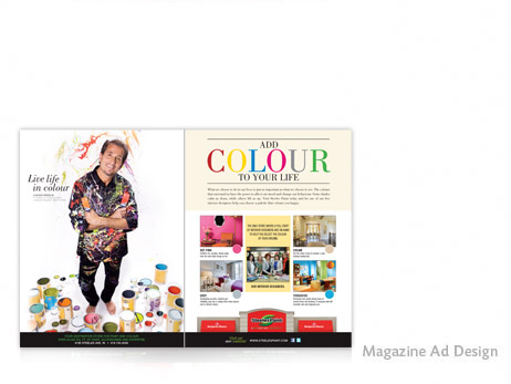 Print Design - Steeles Paint Double Page Magazine ad